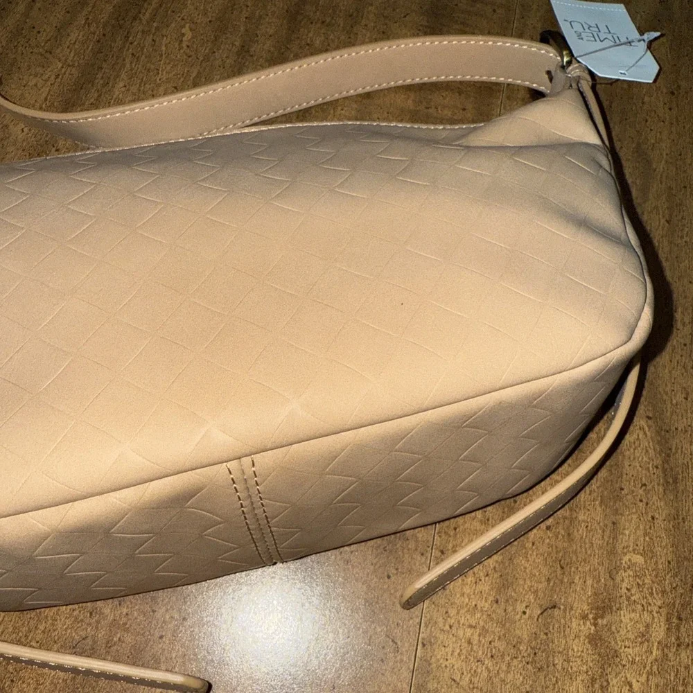 Time‎ And Tru Womens CrossBody Purse Shoulder Bag Mocha Splash
